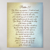 Psalm 23 De Heer is mijn Shepherd, Bijbelverse Poster (Voorkant)