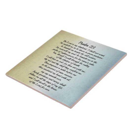 Psalm 23 De Heer is mijn Shepherd, Bijbelverse Tegeltje (Zijkant)