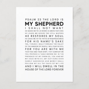 Psalm 23 De Heer is mijn Shepherd Briefkaart