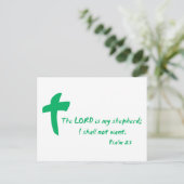 Psalm 23: De Heer is mijn Shepherd Briefkaart (Staand voorkant)