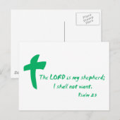 Psalm 23: De Heer is mijn Shepherd Briefkaart (Voorkant / Achterkant)