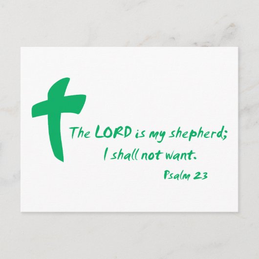 Psalm 23: De Heer is mijn Shepherd Briefkaart (Voorkant)