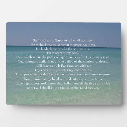 Psalm 23 De Heer is mijn Shepherd Christelijke str Fotoplaat (voorkant)