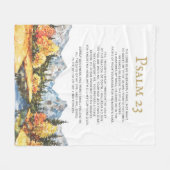 Psalm 23 De Heer is mijn Shepherd Fleece Deken (Voorkant (Horizontaal))