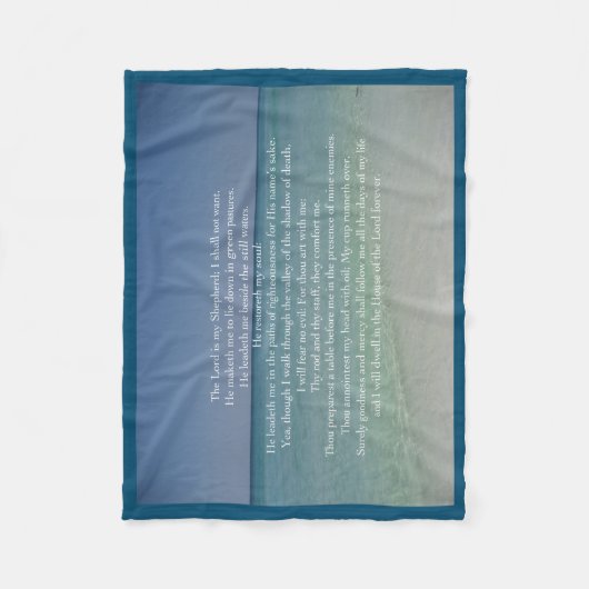 Psalm 23 De Heer is Mijn Shepherd Fleece Deken (Voorkant)