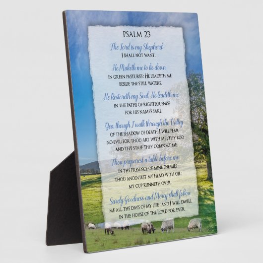 Psalm 23 - De Heer is mijn Shepherd Fotoplaat (Zijkant)