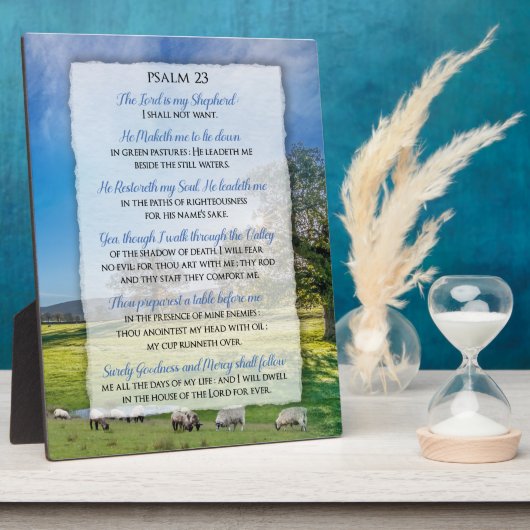 Psalm 23 - De Heer is mijn Shepherd Fotoplaat (Zijkant)