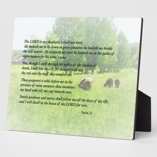 Psalm 23 De Heer is mijn Shepherd Fotoplaat (Zijkant)