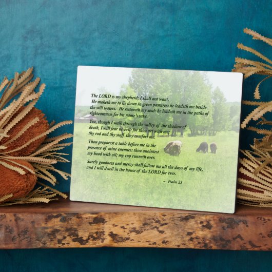 Psalm 23 De Heer is mijn Shepherd Fotoplaat (Zijkant)