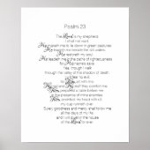 Psalm 23 De Heer is Mijn Shepherd KJV Bijbelversie Poster (Voorkant)