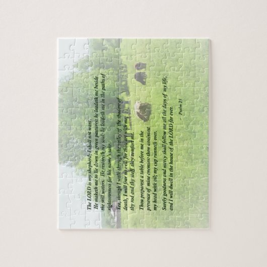Psalm 23 De Heer is mijn Shepherd Legpuzzel (Verticaal)