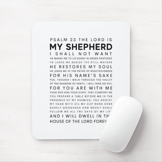 Psalm 23 De Heer is mijn Shepherd Muismat (Met muis)
