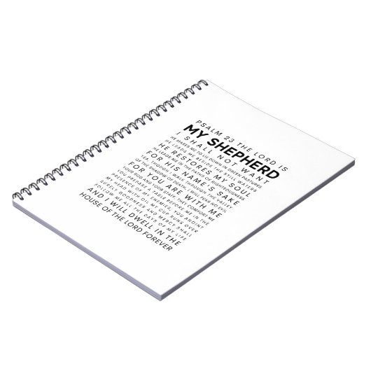 Psalm 23 De Heer is mijn Shepherd Notitieboek (Linkerzijde)