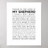 Psalm 23 De Heer is mijn Shepherd Poster (Voorkant)