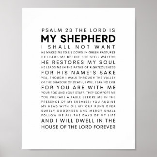 Psalm 23 De Heer is mijn Shepherd Poster