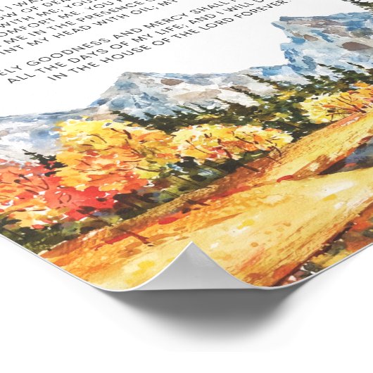 Psalm 23 De Heer is mijn Shepherd Poster (Hoek)