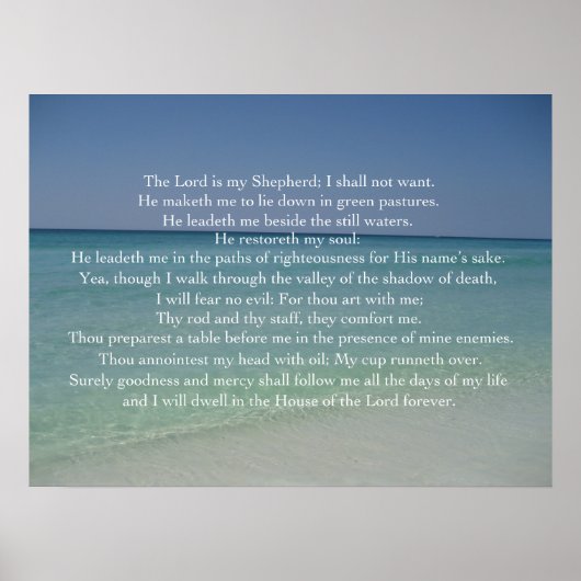 Psalm 23 De Heer is Mijn Shepherd Poster (Voorkant)