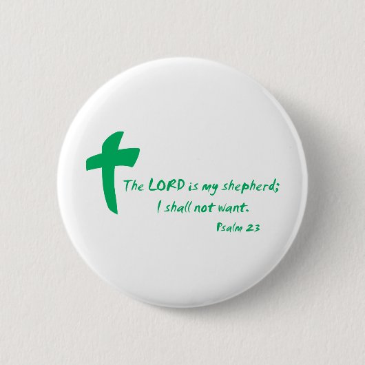 Psalm 23: De Heer is mijn Shepherd Ronde Button 5,7 Cm (Voorkant)