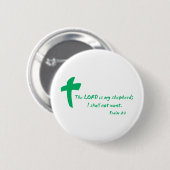 Psalm 23: De Heer is mijn Shepherd Ronde Button 5,7 Cm (Voorkant /achterkant)
