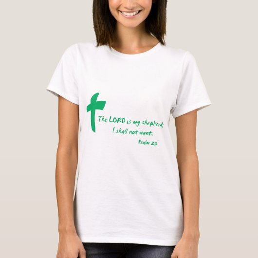 Psalm 23: De Heer is mijn Shepherd T-shirt (Voorkant)