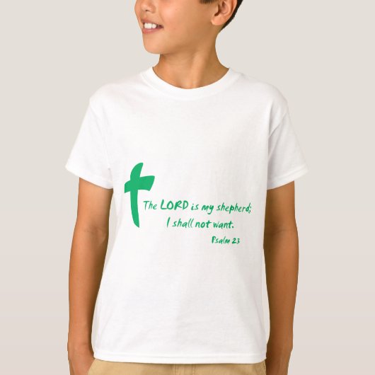 Psalm 23: De Heer is mijn Shepherd T-shirt (Voorkant)