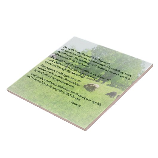 Psalm 23 De Heer is mijn Shepherd Tegeltje (Zijkant)