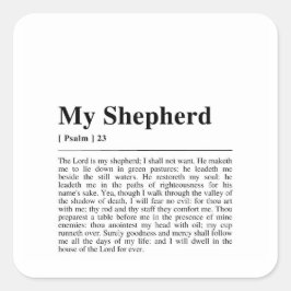 Psalm 23 De Heer is mijn Shepherd Vierkante Sticker