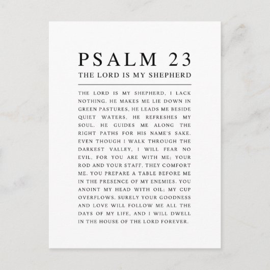 Psalm 23 De Heere is mijn Herder Briefkaart (Voorkant)
