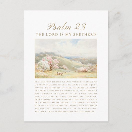 Psalm 23 De Heere is mijn Herder Briefkaart (Voorkant)