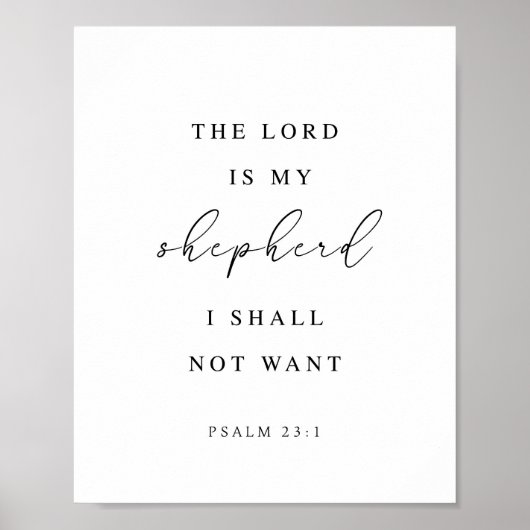 Psalm 23 De Heere is mijn Herder Poster (Voorkant)