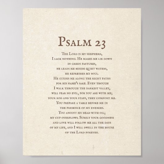 Psalm 23 De Heere is mijn Herder Poster (Voorkant)