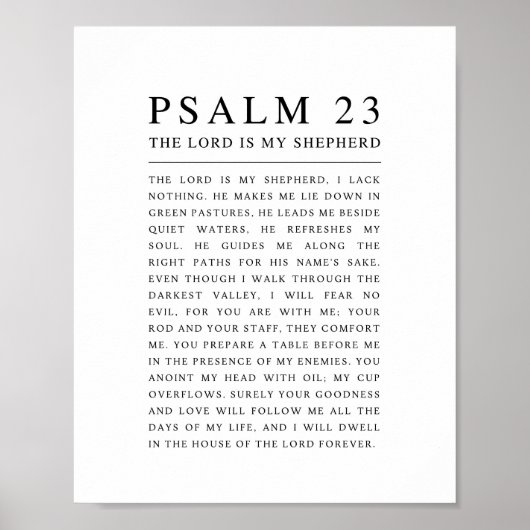 Psalm 23 De Heere is mijn Herder Poster (Voorkant)