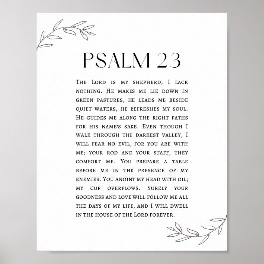 Psalm 23 De Heere is mijn Herder Poster (Voorkant)