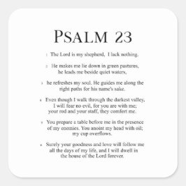 Psalm 23 De Heere is mijn Herder Vierkante Sticker