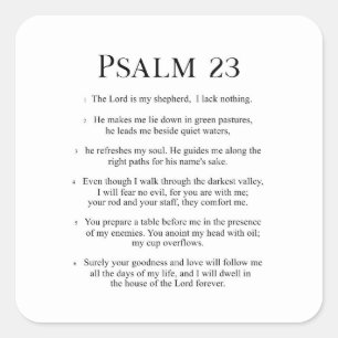Psalm 23 De Heere is mijn Herder Vierkante Sticker