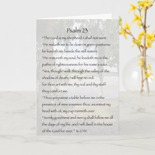 Psalm 23 de Kaart van de Deelneming (Gele Bloem)