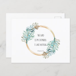 Psalm 23 De LORD is mijn herder, Manuscript Briefkaart