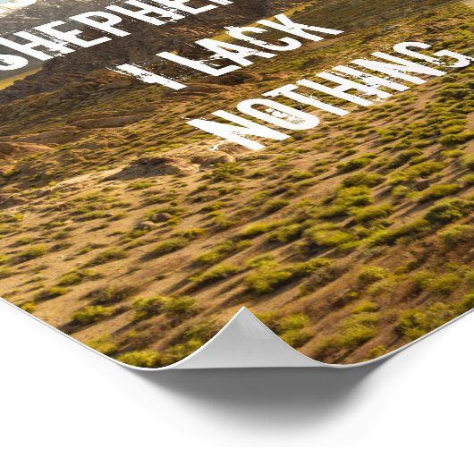 Psalm 23 De LORD is mijn herder, Manuscript Poster (Hoek)