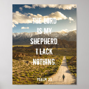 Psalm 23 De LORD is mijn herder, Manuscript Poster