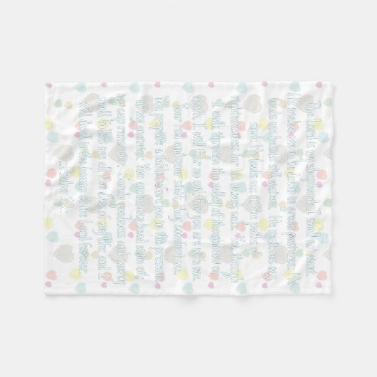 Psalm 23 De Schrift Fleece Deken (Voorkant (Horizontaal))