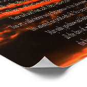 Psalm 23, Donkerrode lucht, Waarde Poster Papier ( (Hoek)