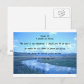 Psalm 23 Een psalm van David Briefkaart (Voorkant / Achterkant)