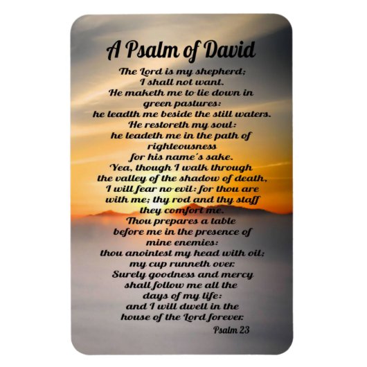Psalm 23: Een psalm van David Magneet (Verticaal)
