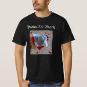 Psalm 23 Engelen dodo en palmstrand met bloemen T-shirt (Voorkant)