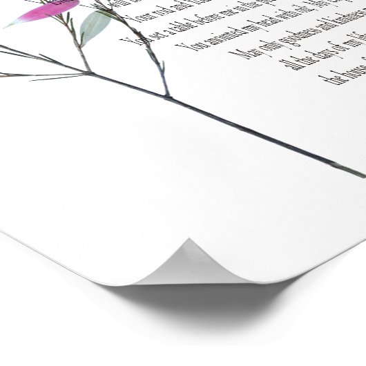 Psalm 23 Fijne Botanische Waarde Poster Papier (Hoek)