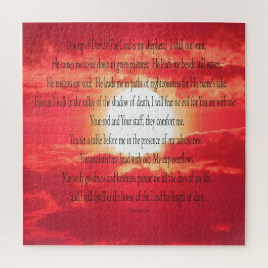 Psalm 23, Fire Sky, 676 stuks - Moeilijke puzzel Legpuzzel (Verticaal)