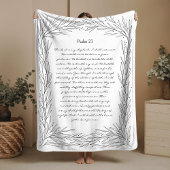 Psalm 23 Fleece Blanket The Lord is My Shepherd 