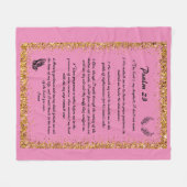 psalm 23 fleece deken (Voorkant (Horizontaal))