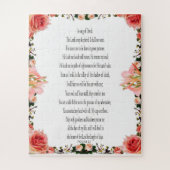 Psalm 23, Floral Border 56 stuks Easy Puzzle Legpuzzel (Verticaal)