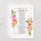 Psalm 23 Floral Geometric Frame Feestdagenkaart (Voorkant)